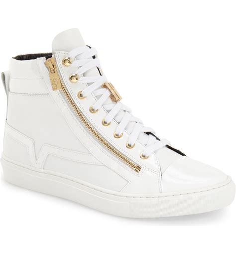 fake versace mens sneakers|versace zipped high top sneakers.